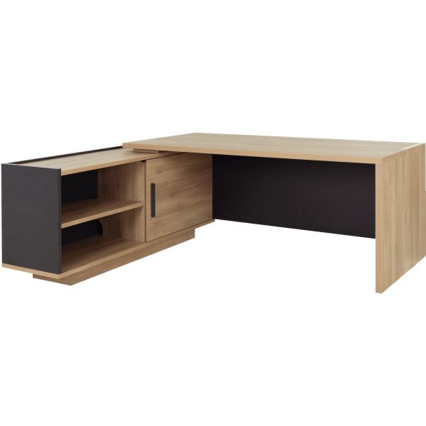 Bureau retour gauche Brabant L200/218 xH75 xP90/180 cm avec ran, N.C — MOBILIER