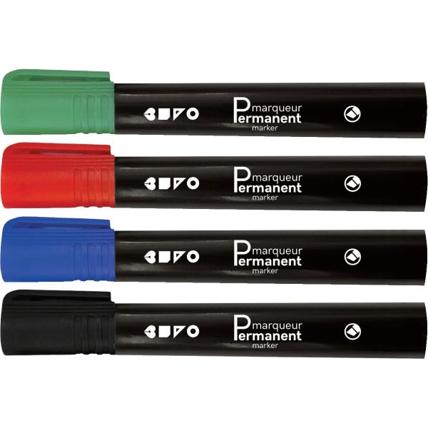Pochette de 4 marqueurs permanents Like pointe biseautée ass, N.C — ECRIRE ET CORRIGER