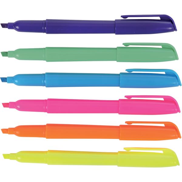 Pochette de 6 surligneurs poche assortis, N.C — ECRIRE ET CORRIGER