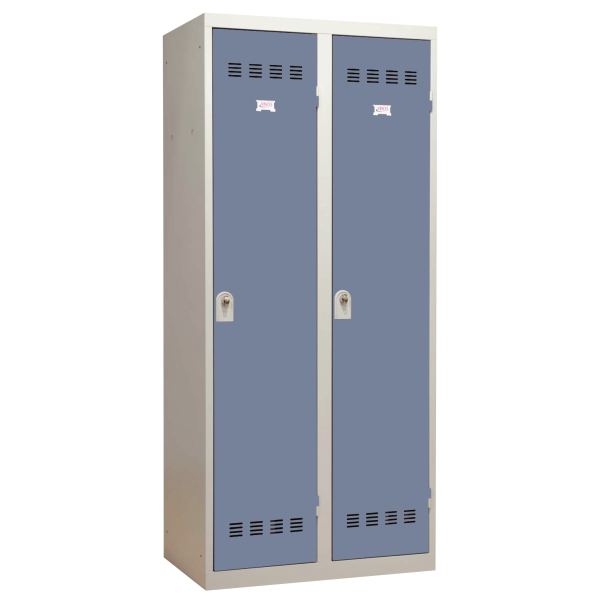 Vestiaire d'atelier 2 portes industrie sale L80 cm portes ble, N.C — MOBILIER