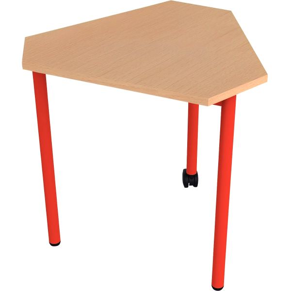 Table modulable 3 pieds 1 roulette taille 5 rouge, N.C — UNIVERS PETITE ENFANCE