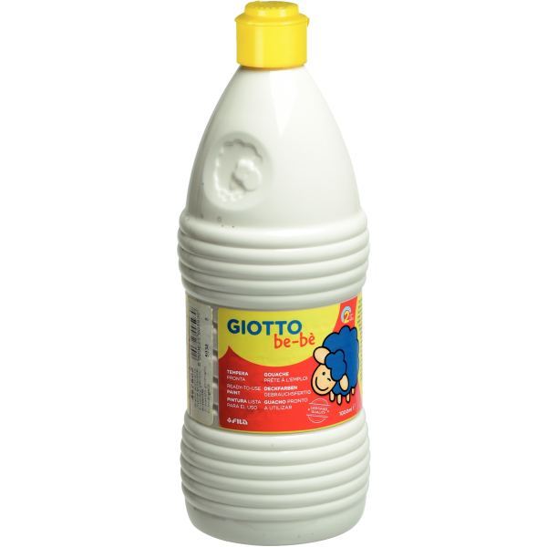 Carton de 8 Flacons 1L de gouache GIOTTO be-bè, GIOTTO BEBE — DESSIN SCOLAIRE ET PROFESSIONNEL