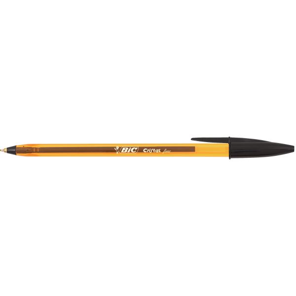 Boîte de 50 stylos bille Cristal pointe fine noirs — ECRIRE ET CORRIGER