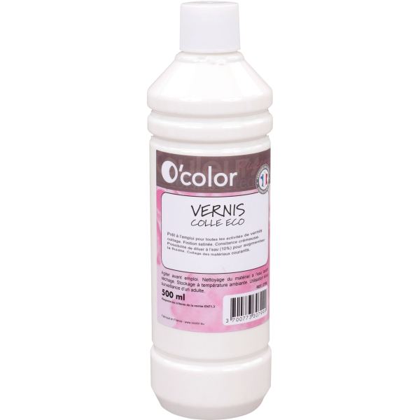Flacon de 500 ml de vernis colle économique, O'COLOR — PETIT MATERIEL BUREAU ET ECOLE