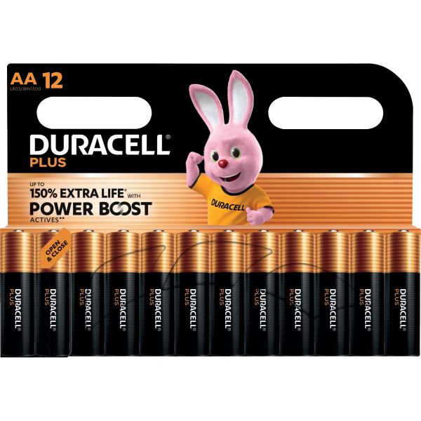Blister 12 piles 1.5V PLUS POWERBOOST AA / LR06 / MN1500, N.C — BUREAUTIQUE