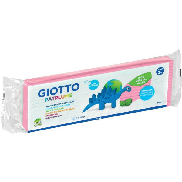 Patplume Giotto Matiere Vegetale Souple Ne Seche Pas Pain Predecoupe 350g Coloris Rose — TRAVAUX MANUELS