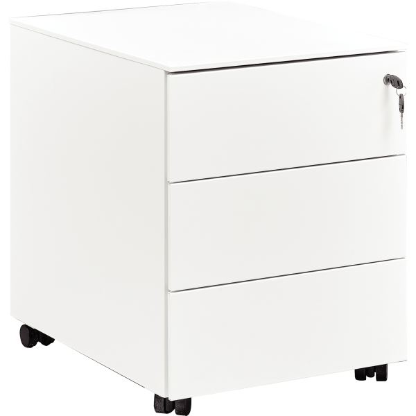 Caisson mobile 3 tiroirs métal Sunday L42 xH54 xP54 cm blanc, N.C — MOBILIER
