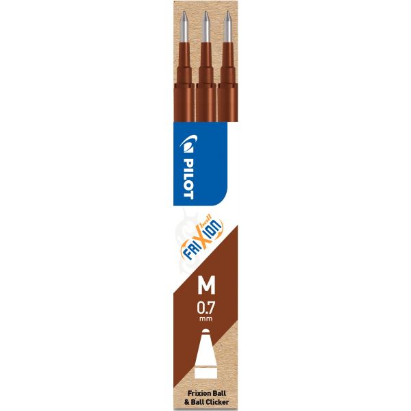 PILOT Recharge pour roller FRIXION BALL BLS-FR7, marron — Stylos roller