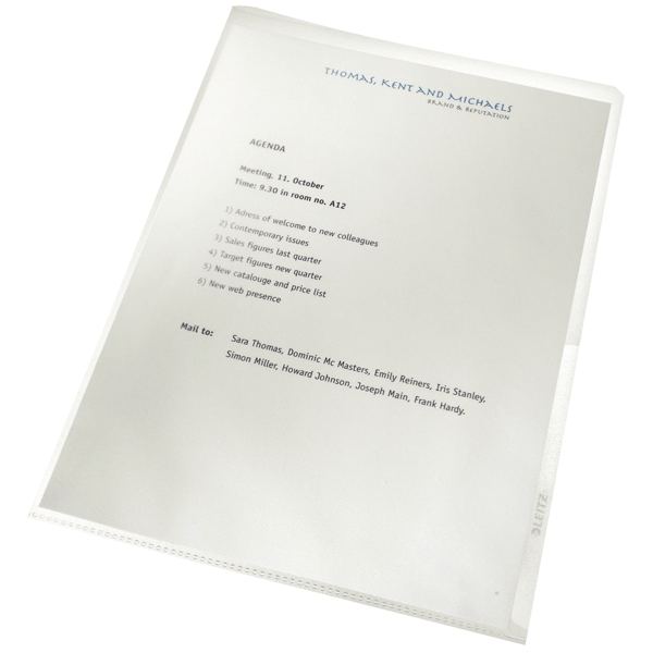 LEITZ Pochette transparente re:cycle, A4, résidu PP, 0,13 mm — Chemises & pochettes transparentes