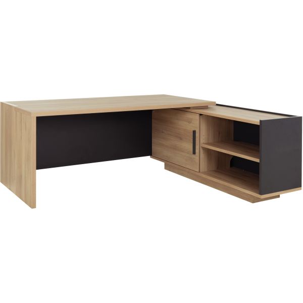 Bureau retour droite Brabant L200/218 xH75 xP90/180 cm avec ran, N.C — MOBILIER