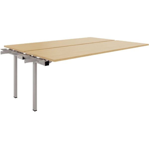 Bureau fixe suivant L180 cm Conect plateau chêne naturel/pièt, N.C — MOBILIER