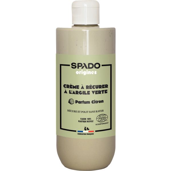 Flacon 500 ml crème à récurer à l'argile verte, SPADO — SERVICES GENERAUX