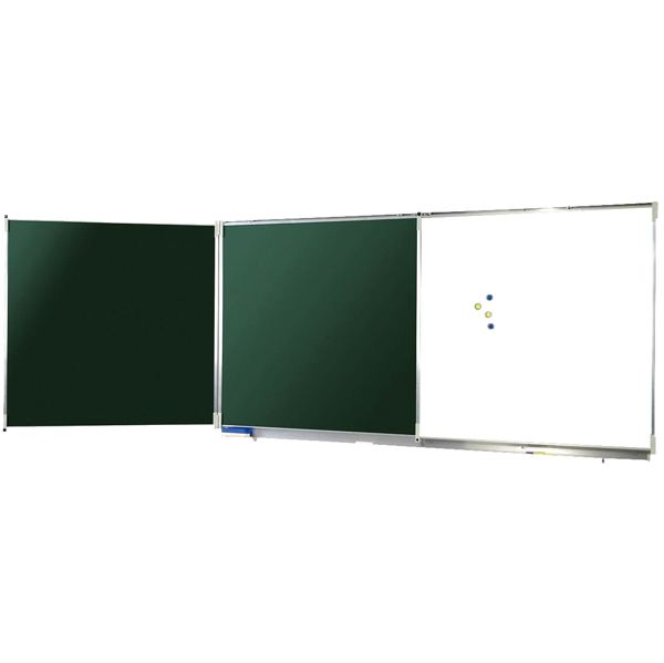 Tableau triptyque mixte ext blanc/int vert émaillé 100x400 +, N.C — EQUIPEMENT CLASSE ET BUREAU