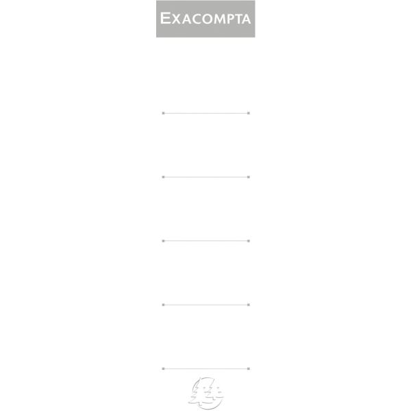 EXACOMPTA Etiquette de dos de classeur, 28 x 185 mm, blanc — Etiquettes dos de classeur