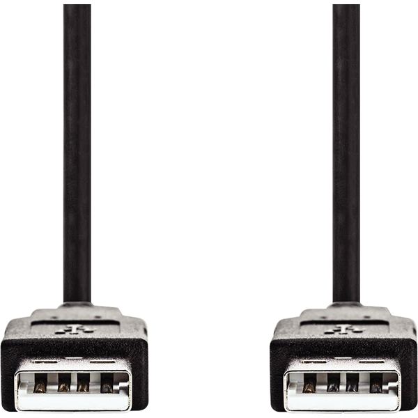 Cordon USB type A vers type A 1m noir, N.C — INFORMATIQUE