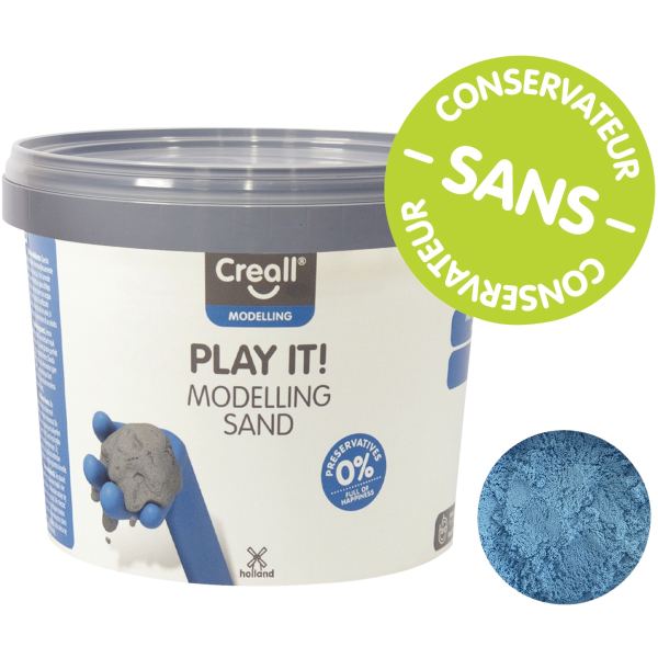 Seau de 750 grammes de sable magique coloris bleu, N.C — TRAVAUX MANUELS