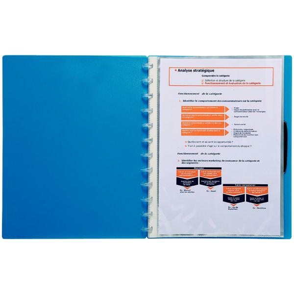 EXACOMPTA Recharge pochettes pour porte-vues Linicolor, A4 — Protèges-documents & chevalets de table