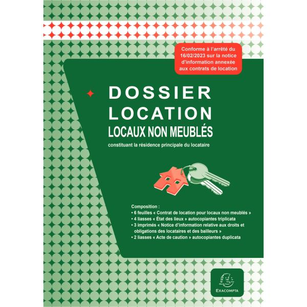 Contrat Location Locaux Exacompta Vacants Non Meublés Dossier Complet — CAHIERS ET DERIVES DE PAPIER