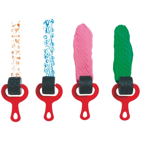 Lot de 4 rouleaux pour peinture et pâte à modeler, coloris r, N.C — DESSIN SCOLAIRE ET PROFESSIONNEL