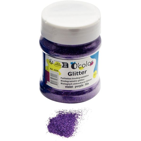 Shaker de paillettes biodégradables 100 grammes coloris viole, N.C — TRAVAUX MANUELS