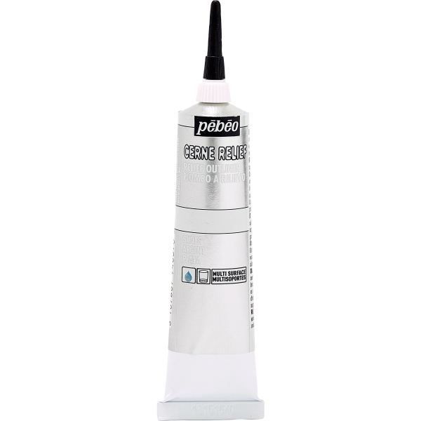 Tube à canule cerne relief 37 ml Argent, N.C — DESSIN SCOLAIRE ET PROFESSIONNEL