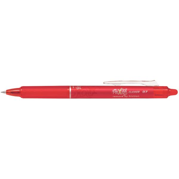 PILOT Stylo roller FRIXION BALL CLICKER 07, rouge — Stylos roller