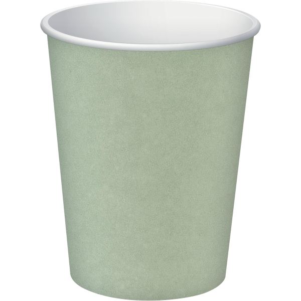 Paquet de 15 gobelets en carton 20 CL vert Olive, N.C — SERVICES GENERAUX