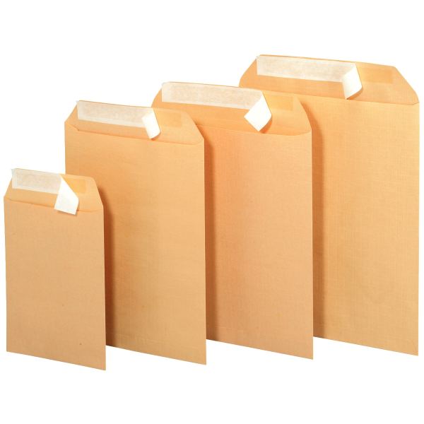 Paquet de 50 pochettes kraft 229x324 mm 90g bande siliconée, N.C — COURRIER ET EXPEDITION