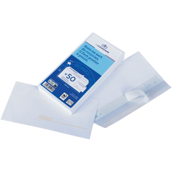Paquet de 50 enveloppes blanches 110x220 mm 80g bande silicon, N.C — COURRIER ET EXPEDITION