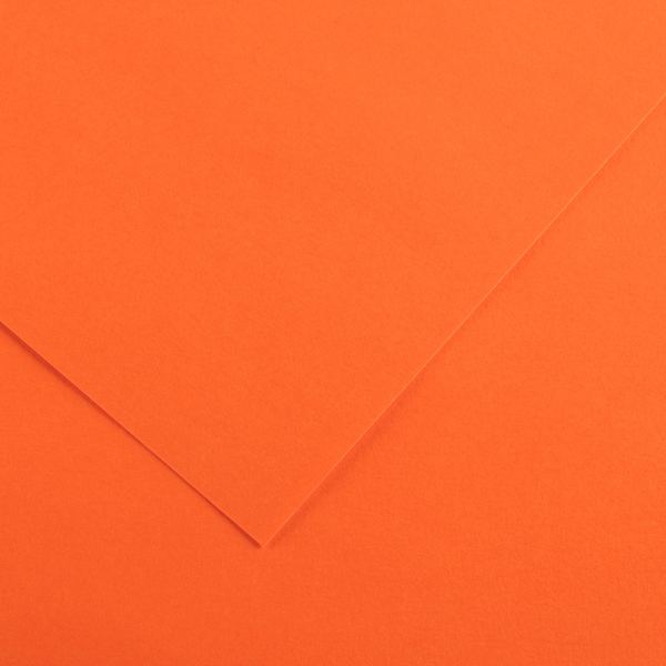 Paquet de 10 feuilles Colorline 50x65 cm 150 g orange — DESSIN SCOLAIRE ET PROFESSIONNEL