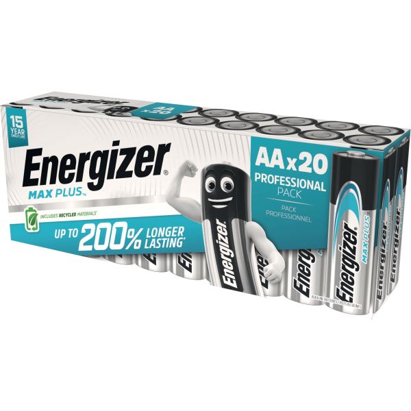 Blister 20 piles 1,5V Max Plus AA / LR06, N.C — BUREAUTIQUE