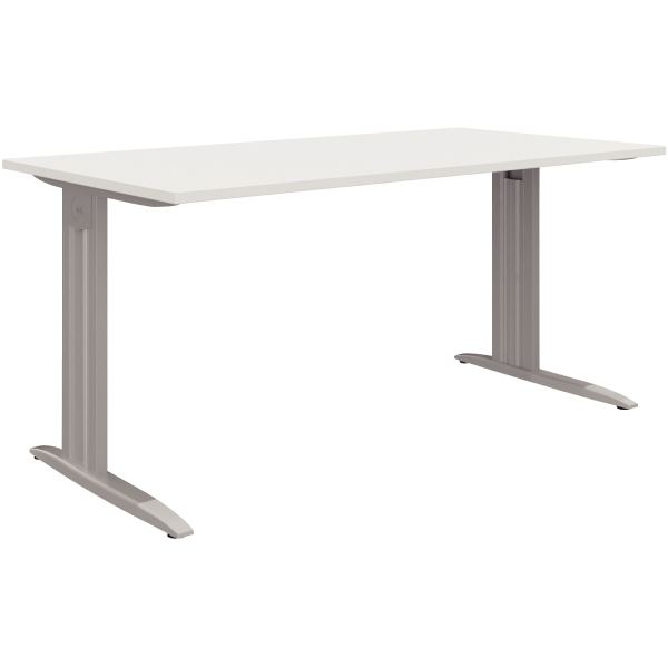 Plan droit Onyx L..160 x P.80 x H73,5 cm plateau blanc /pièt, N.C — MOBILIER