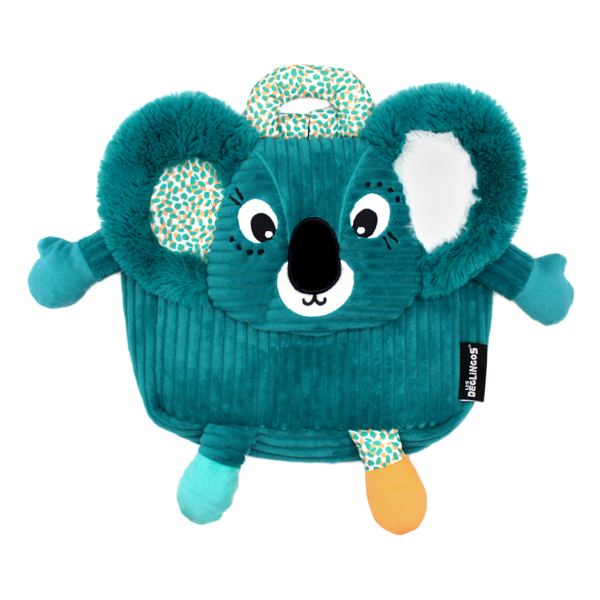 Sac à dos velours côtelé Berlingos le koala Les Déglingos — Cartables et sacs