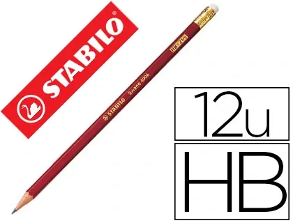 Crayon graphite stabilo swano hb corps hexagonal usage courant bout gomme — Non classé
