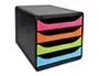 EXACOMPTA Module de classement BIG-BOX, 4 tiroirs, arlequin — Aménagement d'espace — vue 2