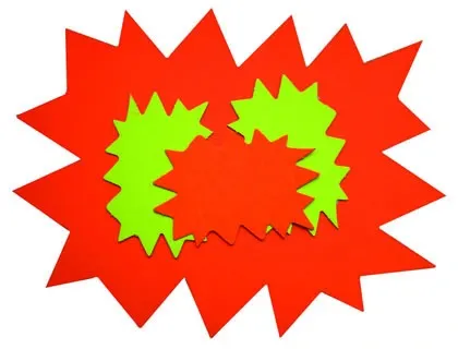 Étiquette affichage apli agipa éclaté effaçable 80x120mm carton fluo 780g assortiment jaune/orange lot 10 unités — Non classé