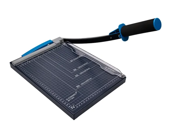 Cisaille q-connect métal format a4 capacité coupe 10f pression manuelle 60x300x350mm — Non classé