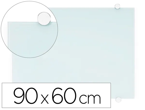 Tableau verre q-connect magnetique 90x60cm inclus 2 aimants 1 marqueur effacable 1 brosse kit fixation kf11313 — Non…