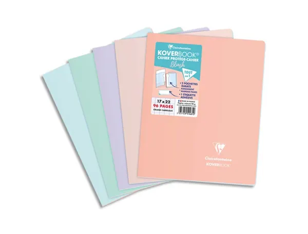 Clairefontaine Cahier Koverbook Blush, 170 x 220 mm, assorti — Cahiers francais