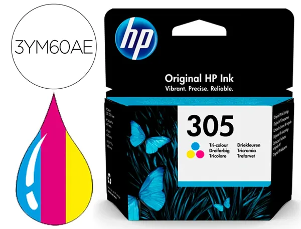 Cartouche d'encre original hp 305 100 p cyan/magenta/jaune — Non classé