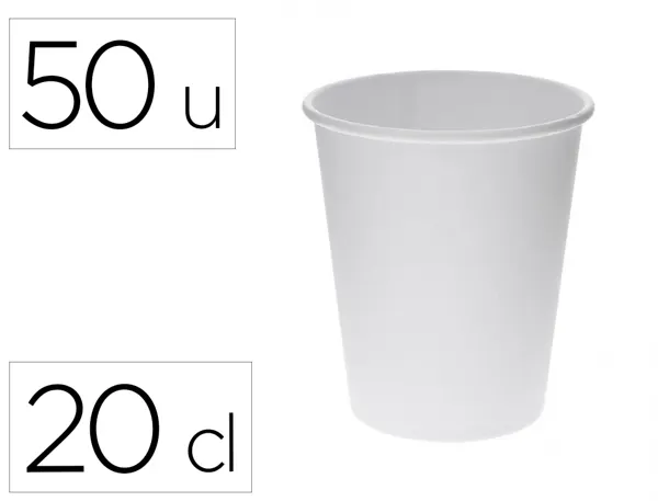 Gobelet Hps Carton 20 cl Blanc Paquet De 50 Unit S — Services généraux