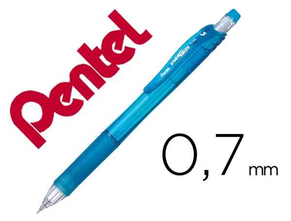 Porte-mines pentel energize canon fixe mine 0,7mm grip caoutchouc gomme avec capuchoncorps coloris bleu translucide —…