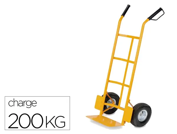 Diable viso manutention 1100x461x55mm pelle acier roues caoutchouc charge maximale 200kg — Non classé