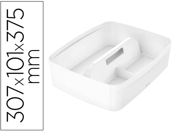 Plateau rangement leitz mybox poignee de transport 307x101x375mm blanc — Non classé