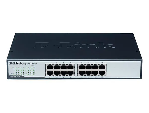 Switch de bureau d-link commutateurs 16 ports 10/100/1000mbps controle de flux auto detection par — Non classé