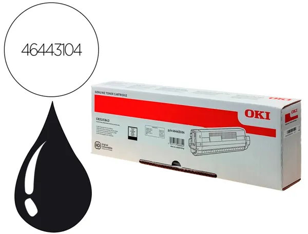 Toner laser original oki 46443104 10000 p noir — Non classé