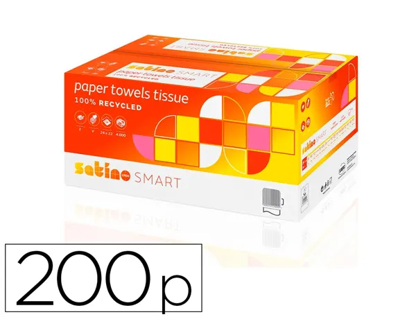 Essuie-mains coldis ouate blanche ecolabel 2 plis 24x23cm 20 paquets de 200 feuilles — Non classé