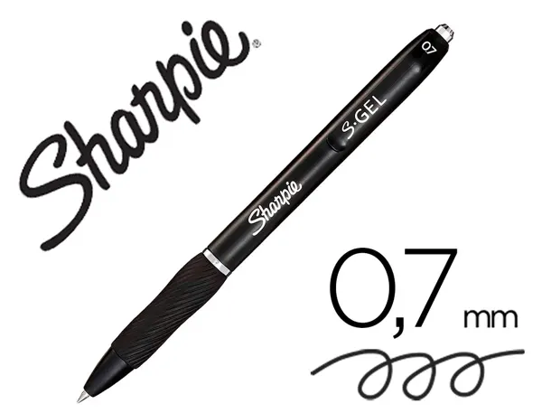 Sharpie Stylo encre gel S-GEL, 0,7 mm, noir — Fournitures