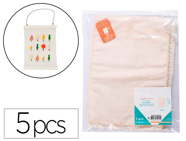 Coupon coton sodertex 21 x 29,7 cm 100g/m - 5 pcs - 1 coloris — Non classé