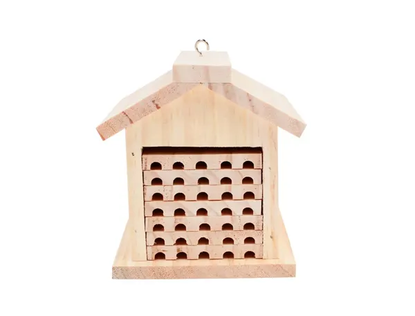 Kit hotel abeille solitaire en bois + colle - 20 x 22 x 22 cm - 1 pc - 1 coloris — Non classé